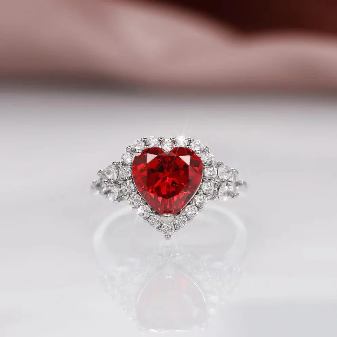 The Royal Ruby Adjustable Heart Ring