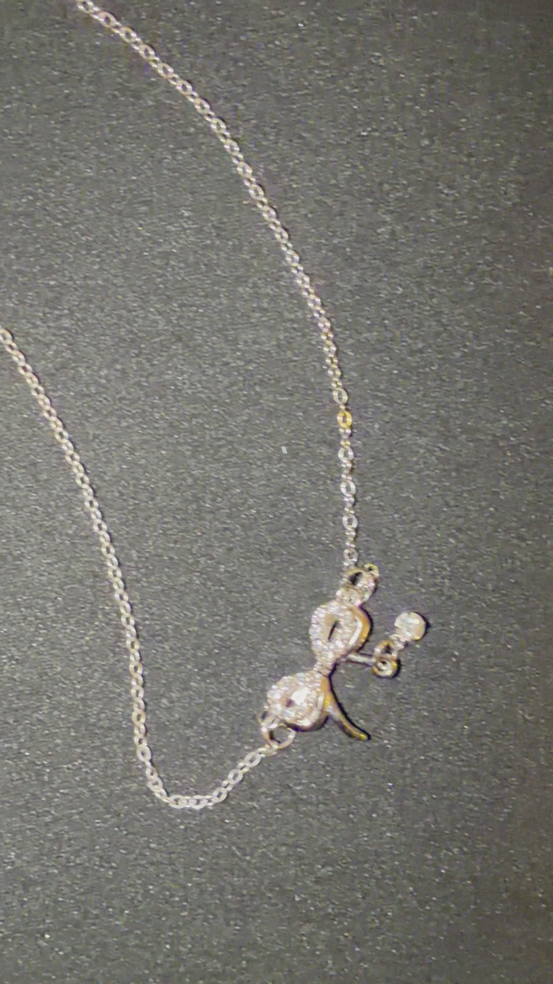 The Shimmering Ribbon Drop Necklace